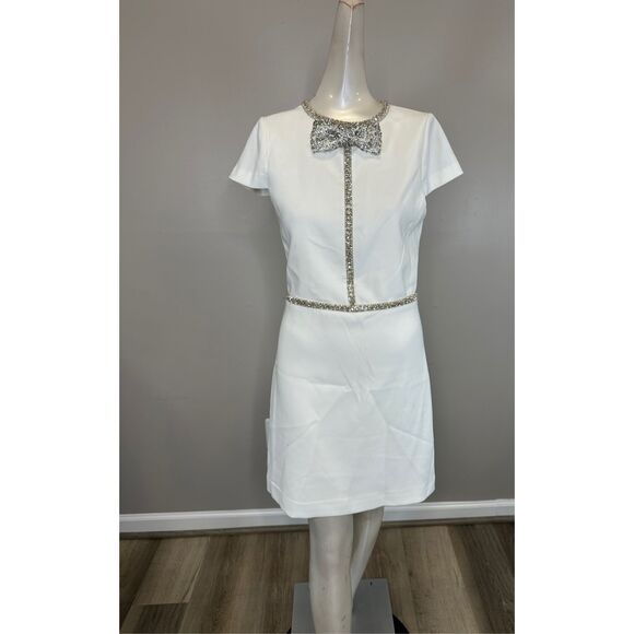 NWT Alice + Olivia Sophie Embellished Bow Minidress Size 2 $595 - Picture 5 of 9